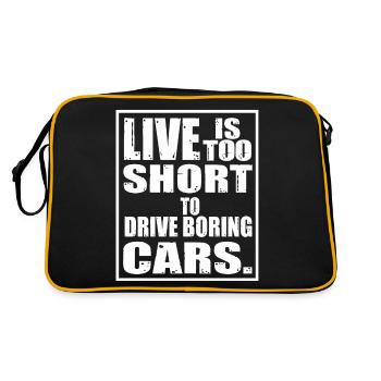 Life is too short to drive ugly cars - Retro Bag - black/gold - Back