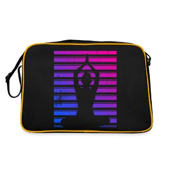 Méditation rétro Méditation drôle Méditation - Sac Retro - noir/or - Dos