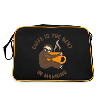 Coffe is the best - a gift for a coffee drinker - Retro Bag - black/gold - Back