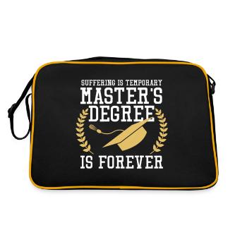 Suffering Is Temporary Masters Degree Is Forever - Retro Bag - black/gold - Back