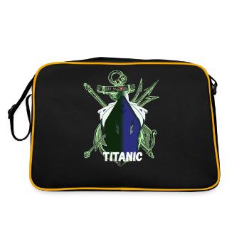 Titanic Remembered, RMS Titanic remembrance day - Retro Bag - black/gold - Back