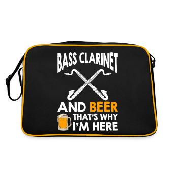 Bière de clarinette basse, c’est pourquoi je suis ici - Sac Retro - noir/or - Dos