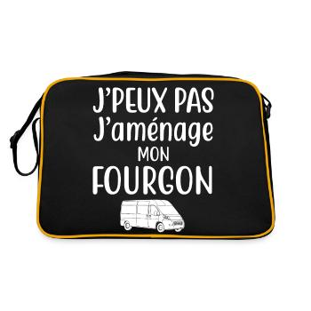 Je peux pas j'aménage mon fourgon cadeau van - Sac Retro - noir/or - Dos