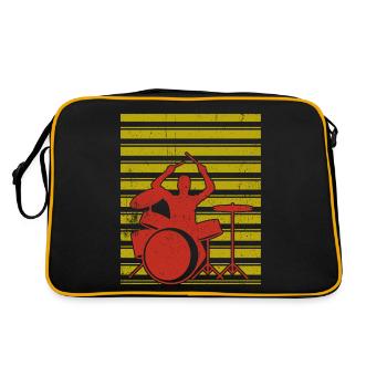 Batterie de batteur - Sac Retro - noir/or - Dos