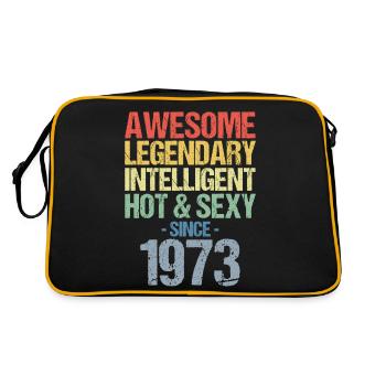 Born 1973 Born 1973 Birthday - Retro Bag - black/gold - Back