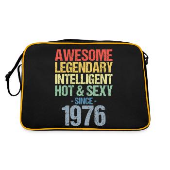Né en 1976 Né en 1976 Anniversaire - Sac Retro - noir/or - Dos