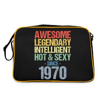 Born 1970 Born 1970 Birthday - Retro Bag - black/gold - Back