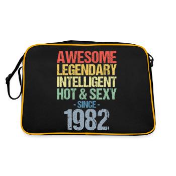 Born 1982 Born 1982 Birthday - Retro Bag - black/gold - Back