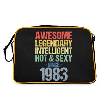 Né en 1983 Né en 1983 Anniversaire - Sac Retro - noir/or - Dos