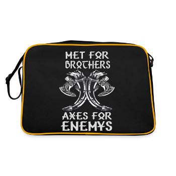 Viking Nordmann Motif Met Drink Odin Viking - Retro Bag - black/gold - Back
