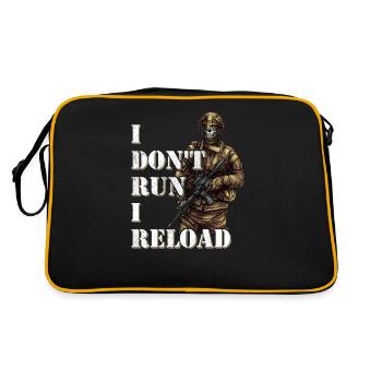 Je ne cours pas Je recharge les forces spéciales des soldats de l’armée - Sac Retro - noir/or - Dos