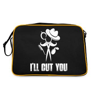 I'll Cut You Barber Shop Hair Cutting - Retro Bag - black/gold - Back