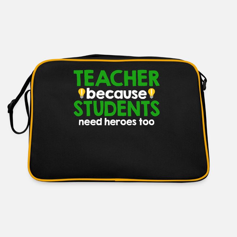 Teacher Because Students Need Heroes Retro Bag