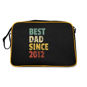 Best Dad Since 2012 Father's Day Slogan Quote - Retro Bag - black/gold - Back