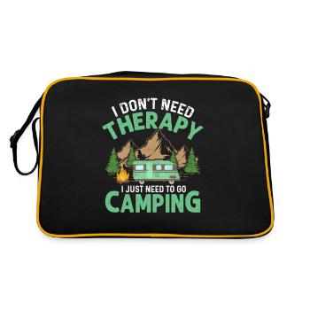 I Don't Need Therapy I Just Need To Go Camping Cam - Retro Bag - black/gold - Back