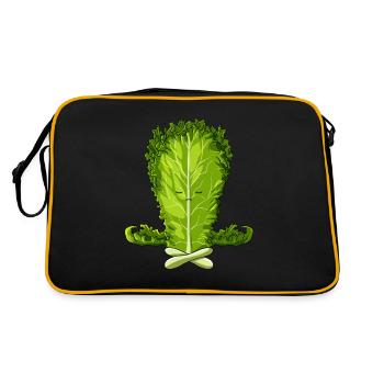 Salade de yoga amusante Méditation Salade de jardin - Sac Retro - noir/or - Dos