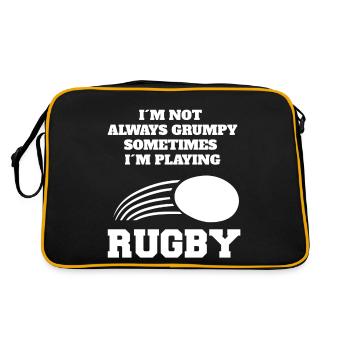 Rugby Gift Rugby Player Rugby Team Rugby Coach - Retro Bag - black/gold - Back