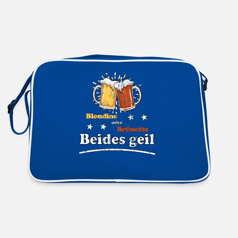 Blondine oder Brünette beides geil Design Retro Tasche