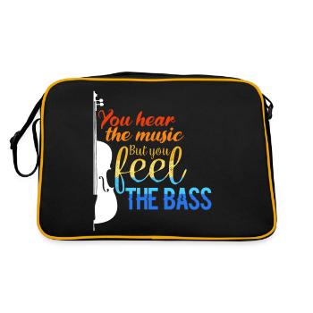 You hear the music but you feel the bass - Sac Retro - noir/or - Dos