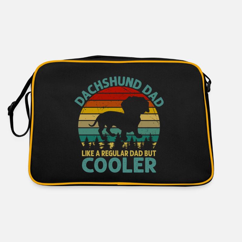 DACKEL DACHSHUND DAD TECKEL DACKELLIEBE Retro Tasche