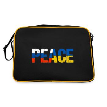 Russia Ukraine Peace - Retro Bag - black/gold - Back
