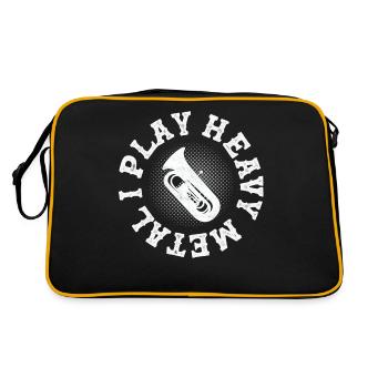 Je joue du heavy metal tuba player tubist - Sac Retro - noir/or - Dos