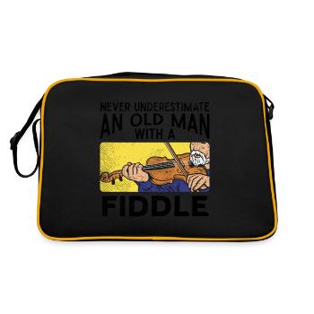 Violinist Old Man - Retro Bag - black/gold - Back