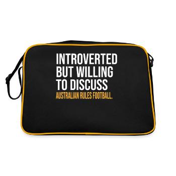 I PAUSED MY AUSTRALIAN RULES FOOTBALL TO BE HERE - Retro Bag - black/gold - Back