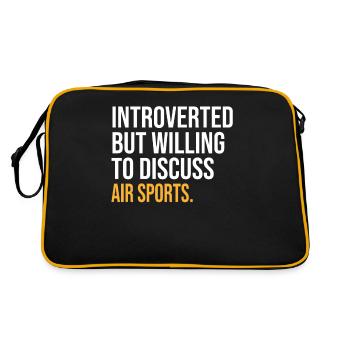 J’AI MIS MES SPORTS AÉRIENS EN PAUSE POUR ÊTRE ICI - Sac Retro - noir/or - Dos