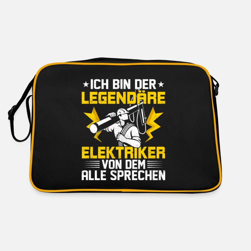 Ich bin der legendäre Elektriker Elektro Retro Tasche