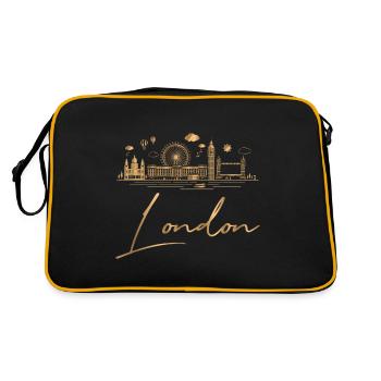 Londres - Sac Retro - noir/or - Dos