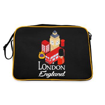 Londres - Sac Retro - noir/or - Dos