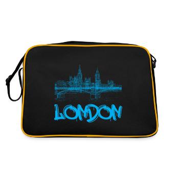 Londres - Sac Retro - noir/or - Dos