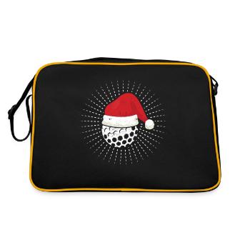 Boule de golf de Noël Père Noël Cap Noël Golf - Sac Retro - noir/or - Dos