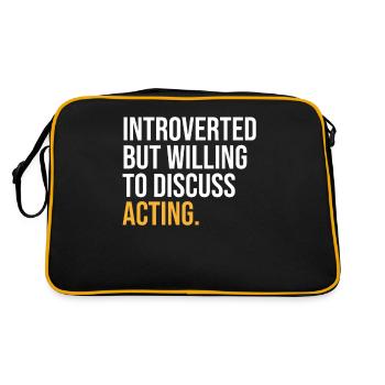 INTROVERTED BUT WILLING TO DISCUSS ACTING FUNNY - Retro Bag - black/gold - Back