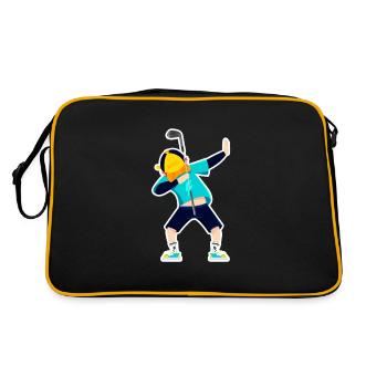 Dabbing Golf Player Golfer Golfing Fans Funny Dab - Retro Bag - black/gold - Back