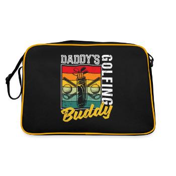Lustige Golf Fans Golfer Dad Vatertag Daddys - Retro Tasche - Schwarz/Gold - Hinten