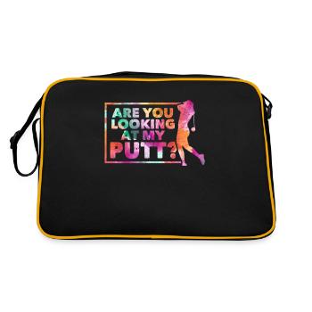 Regardez-vous mon putt? L’amour du golf - Sac Retro - noir/or - Dos