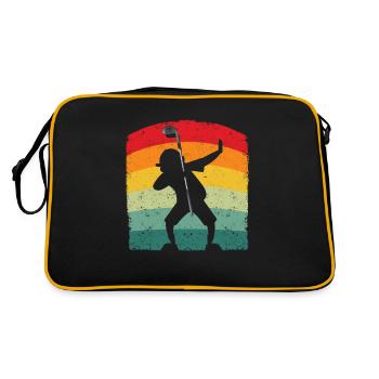 Dabbing Golf Player Golfeur Golfing Fans Funny Dab - Sac Retro - noir/or - Dos