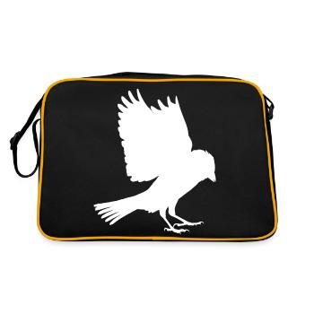white sparrow - Retro Bag - black/gold - Back