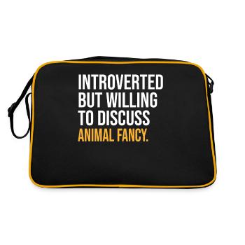 INTROVERTI MAIS PRÊT À DISCUTER DE LA FANTAISIE ANIMALE FU - Sac Retro - noir/or - Dos
