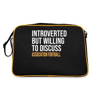 INTROVERTED BUT WILLING TO DISCUSS ASSOCIATION FOO - Retro Bag - black/gold - Back