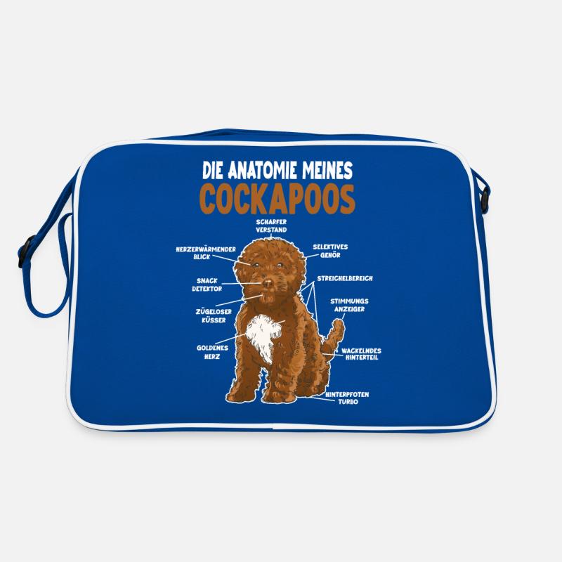 Cockapoo Anatomie witziges Hundehalter Hunde Retro Tasche