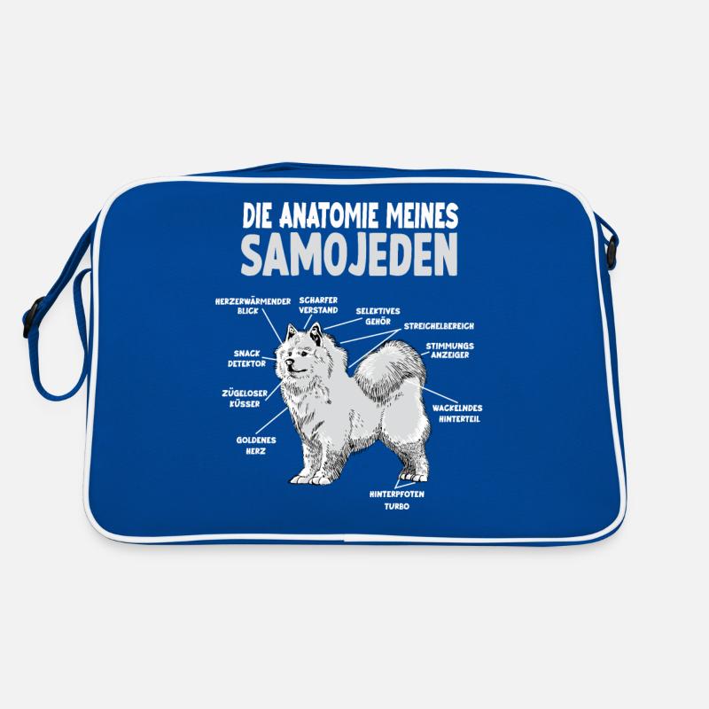 Samojede Anatomie Witziges Hundehalter Gassi Retro Tasche