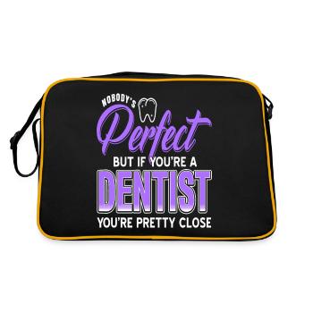Personne n’est parfait mais si vous êtes un dentiste drôle - Sac Retro - noir/or - Dos