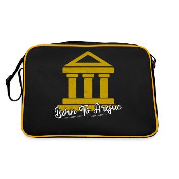 Né pour plaider avocat avocat - Sac Retro - noir/or - Dos