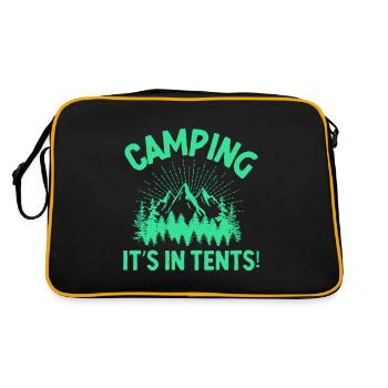 Camping Its In Tents - Retro Tasche - Schwarz/Gold - Hinten