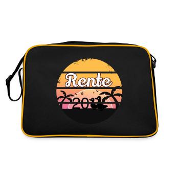 Rente 2022 Ruhestand Pension Retro Geschenk Damen - Retro Bag - black/gold - Back