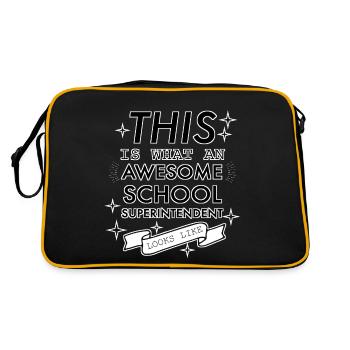 Super surintendant d’école cool drôle cadeaux - Sac Retro - noir/or - Dos