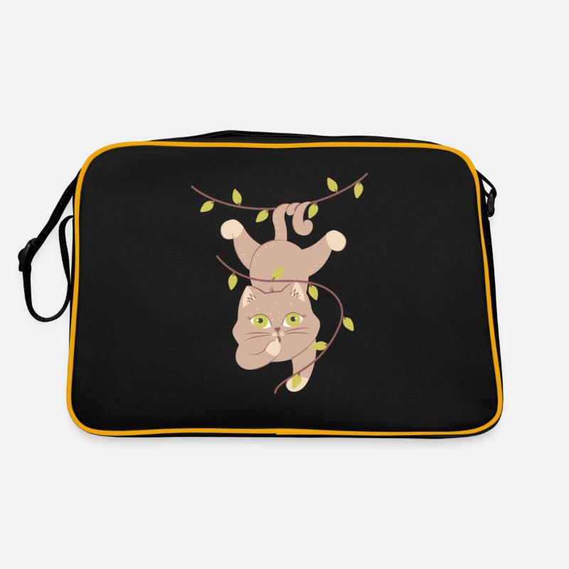 hanging cat Retro Tasche